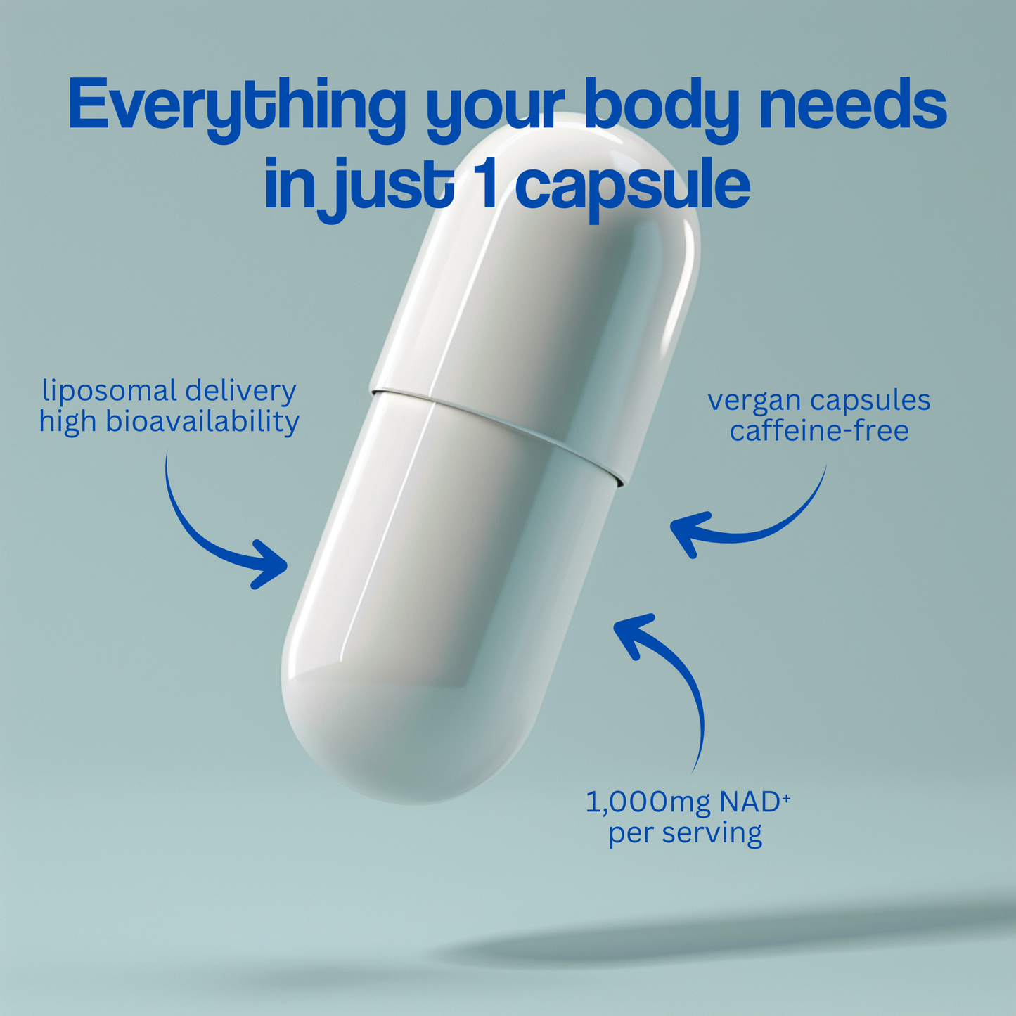 Glivue Liposomal NAD+ Pure 1,000 mg, 60 Vegan Capsules