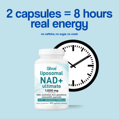 Glivue Liposomal NAD+ Pure 1,000 mg, 60 Vegan Capsules